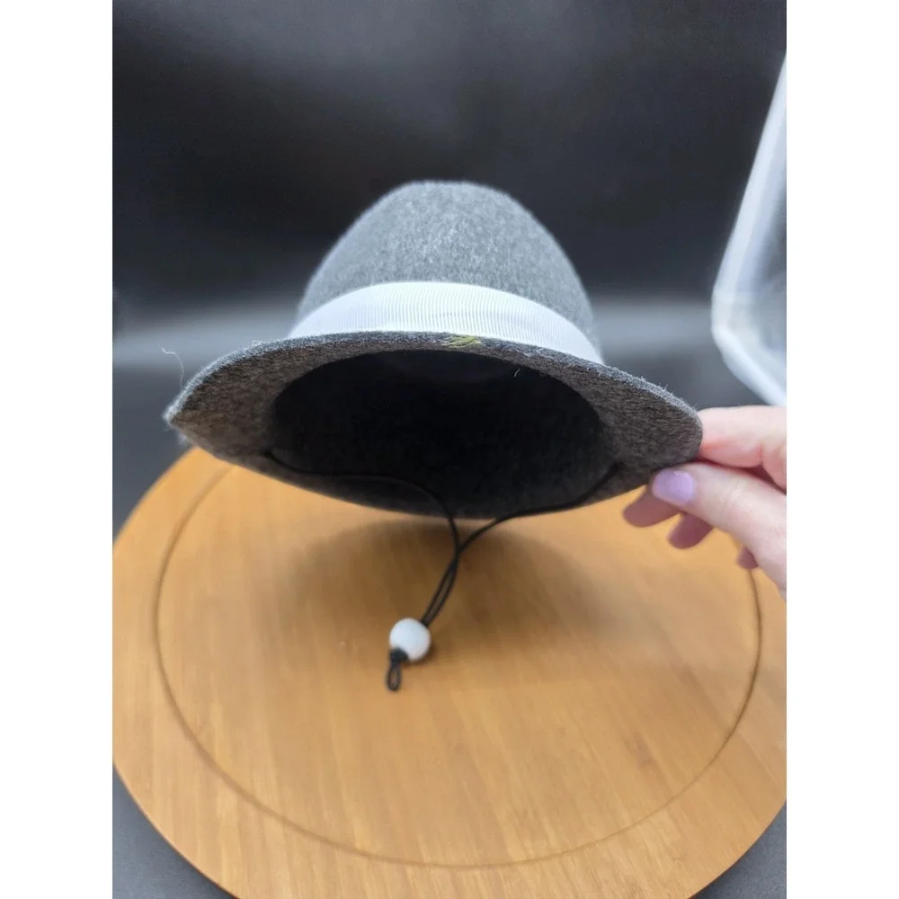 Dog Fedora Costume‎ Hat Grey Felt For Small To Medium Sized Dog